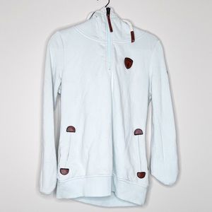 Wanakome Aqua Light Blue Hooded Sweatshirt Size Large Women’s